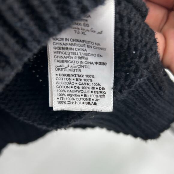 Daily Ritual Boxy Crewneck Knit Cotton Sweater Women's XL Black - Picture 5 of 6